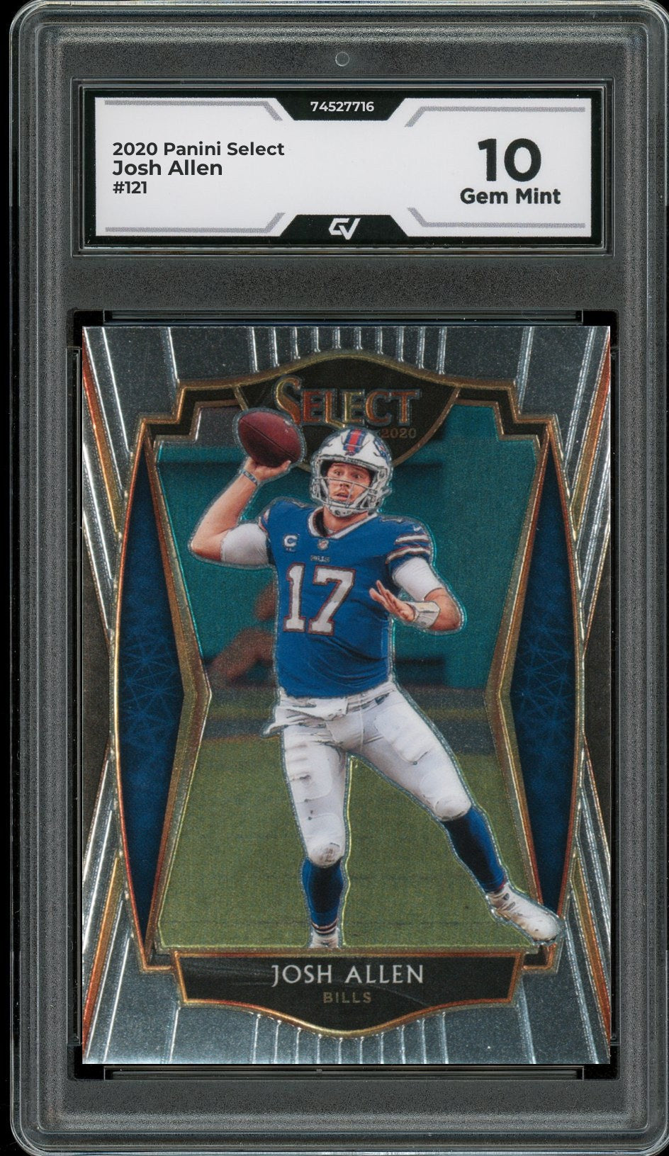 2020 Panini Select #121 Josh Allen Graded 10 Gem Mint - Front