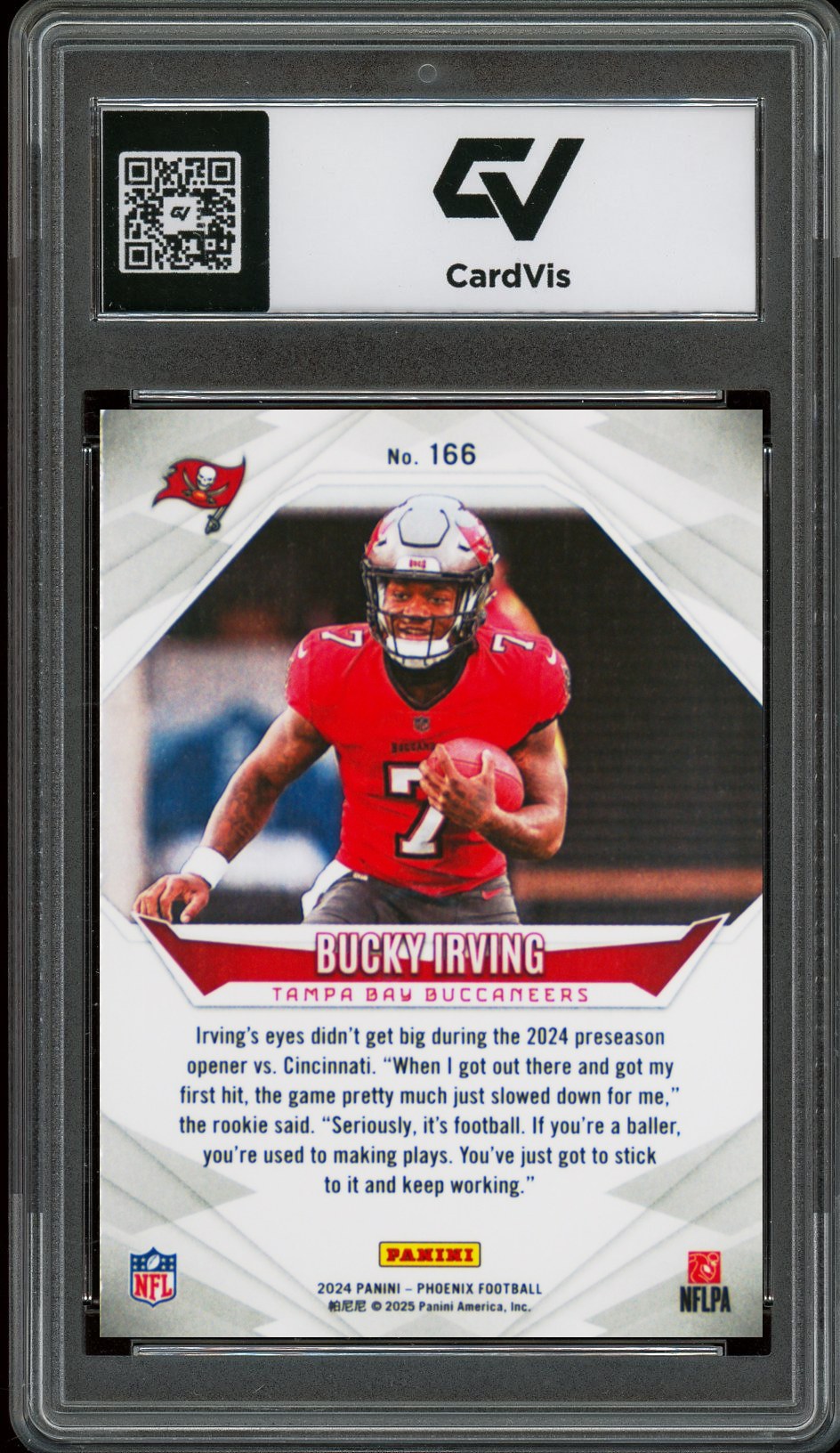 2024 Panini Phoenix #166 Bucky Irving Rookie Card RC Graded 10 Gem Mint - Back