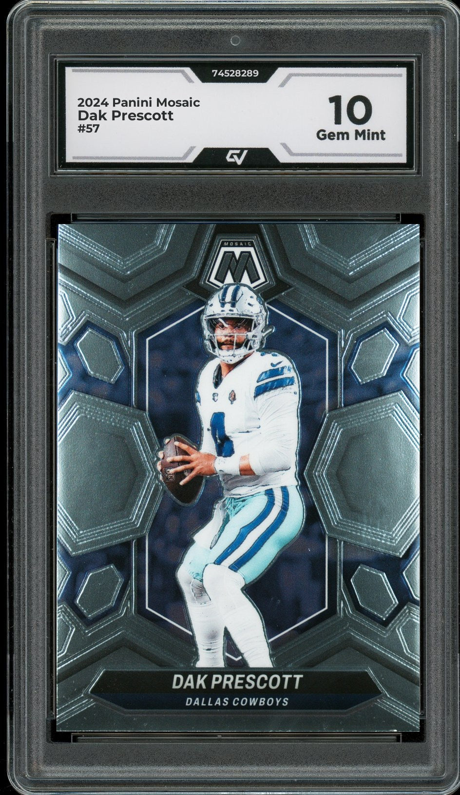 2024 Panini Mosaic #57 Dak Prescott Graded 10 Gem Mint - Front