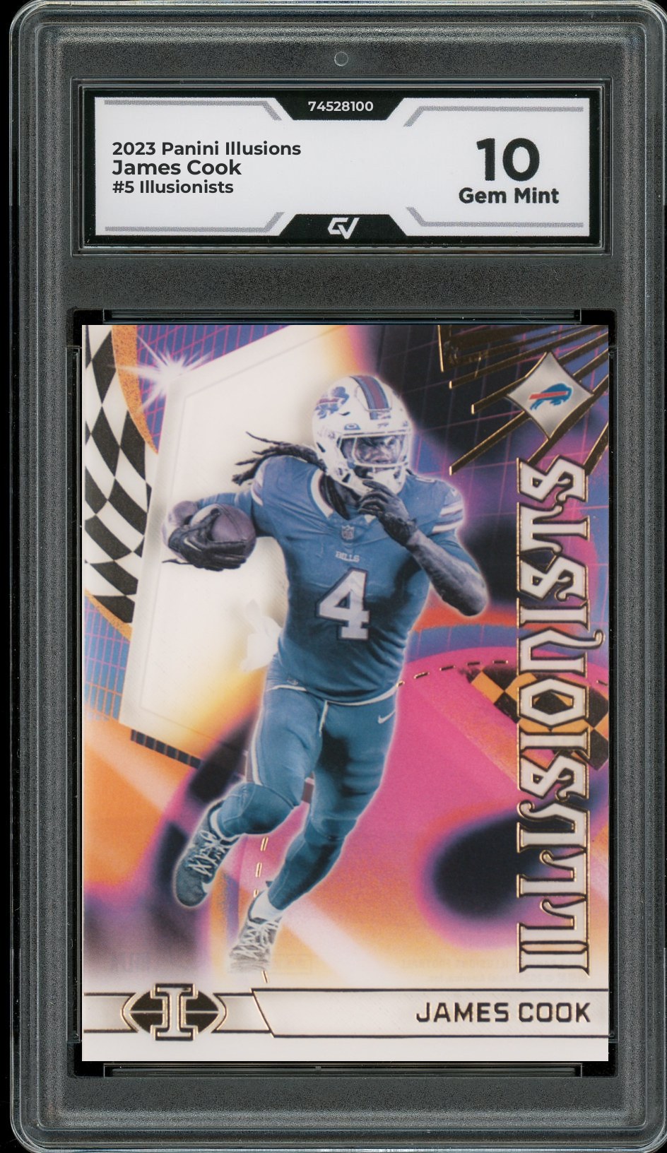 2023 Panini Illusions #5 James Cook Illusionists Graded 10 Gem Mint - Front