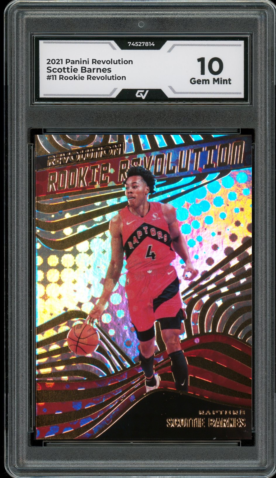 2021 Panini Revolution #11 Scottie Barnes Rookie Revolution Rookie Card RC Graded 10 Gem Mint - Front