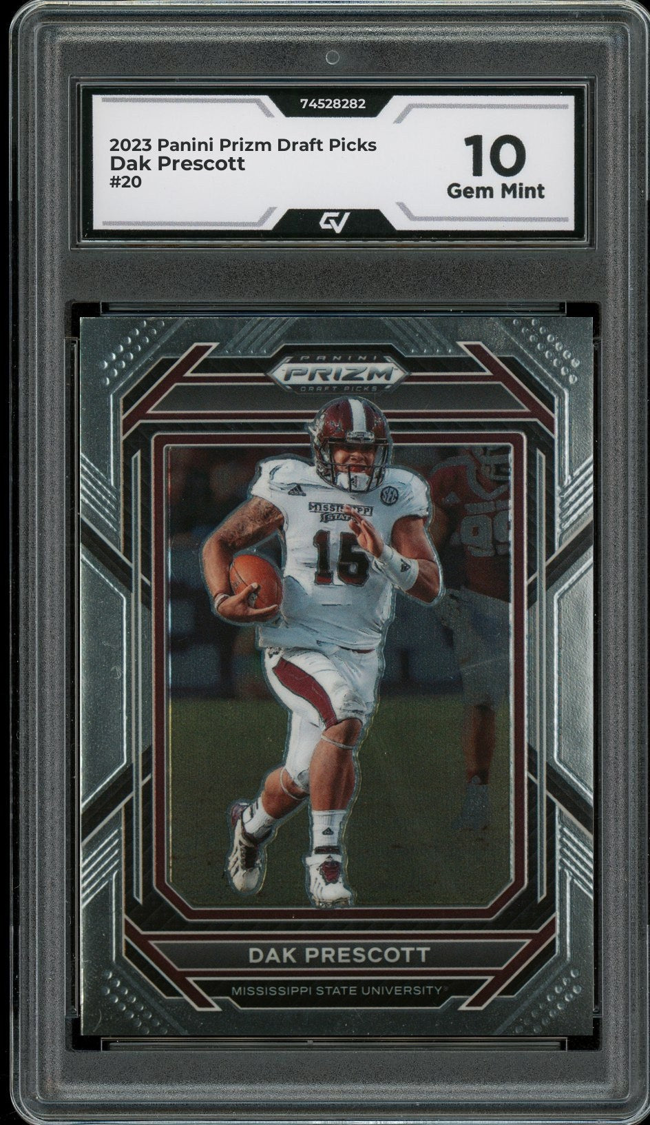 2023 Panini Prizm Draft Picks #20 Dak Prescott Graded 10 Gem Mint - Front