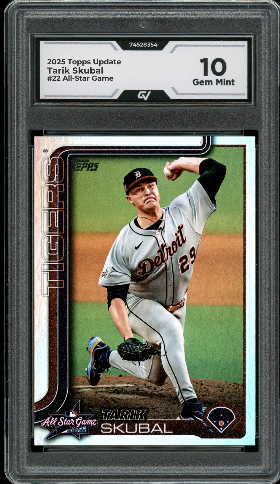 2025 Topps Update #22 Tarik Skubal All-Star Game Graded 10 Gem Mint - Front