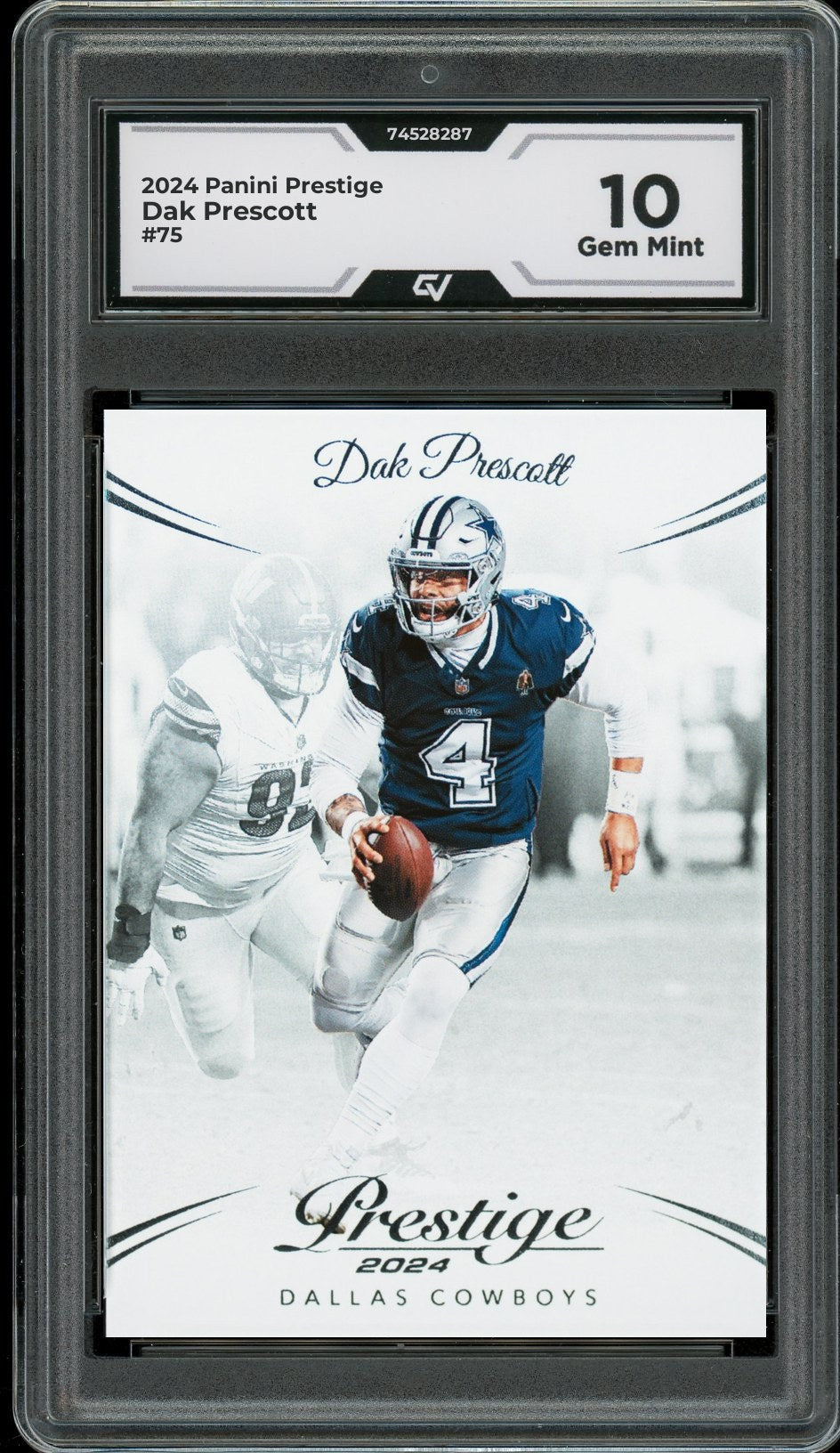 2024 Panini Prestige #75 Dak Prescott Graded 10 Gem Mint - Front