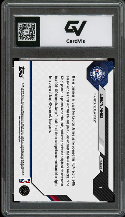 2026 Topps Now #1 LeBron James 24th Season Graded 10 Gem Mint Presale