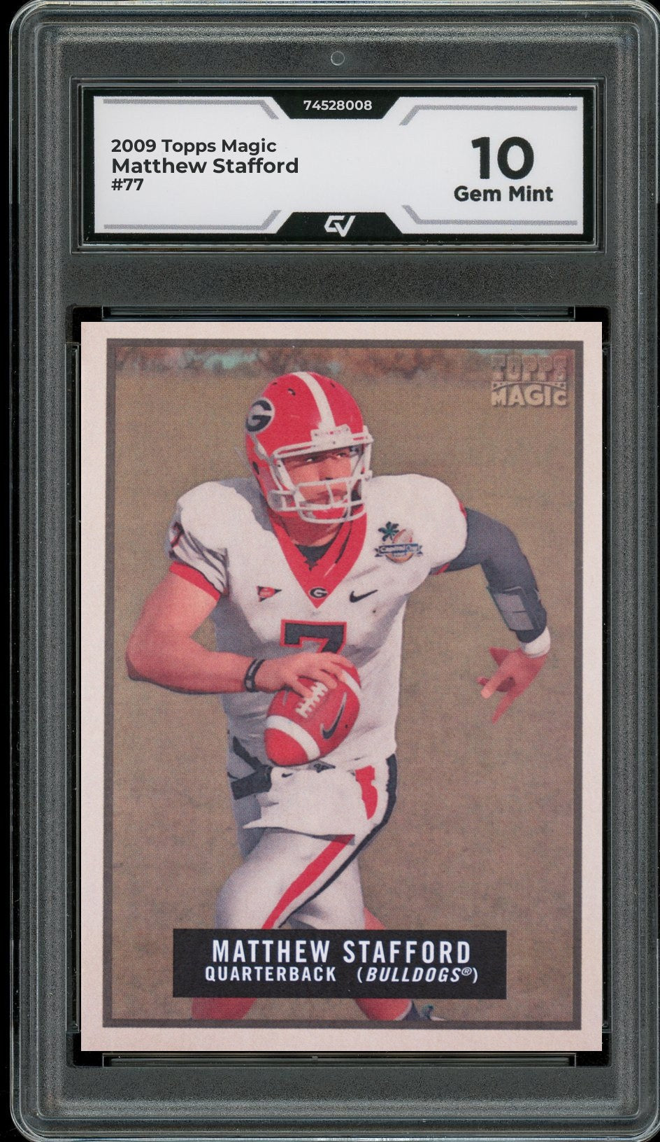 2009 Topps Magic #77 Matthew Stafford Rookie Card RC Graded 10 Gem Mint - Front