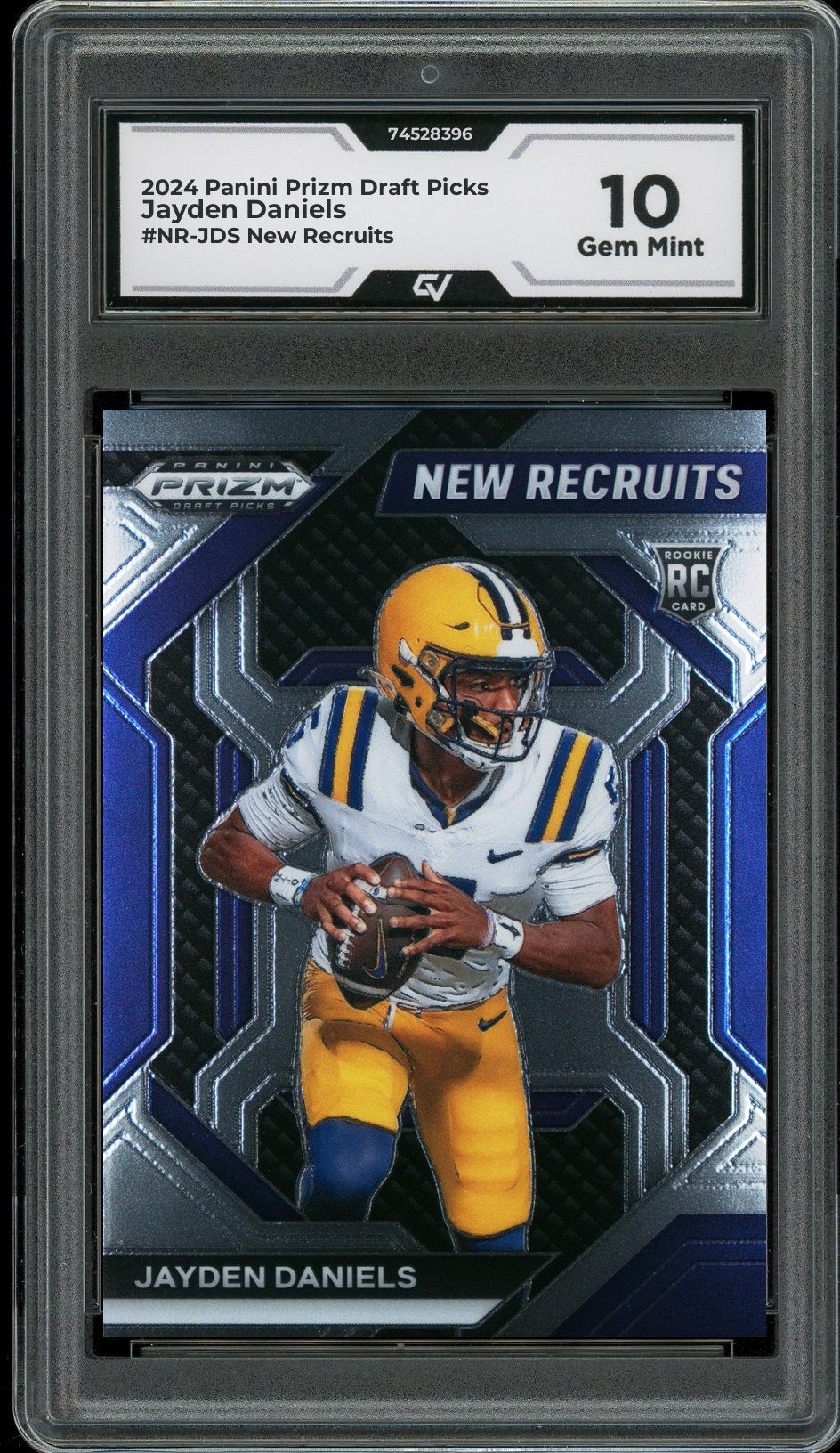 2024 Panini Prizm Draft Picks #NR-JDS Jayden Daniels New Recruits Rookie Card RC Graded 10 Gem Mint - Front