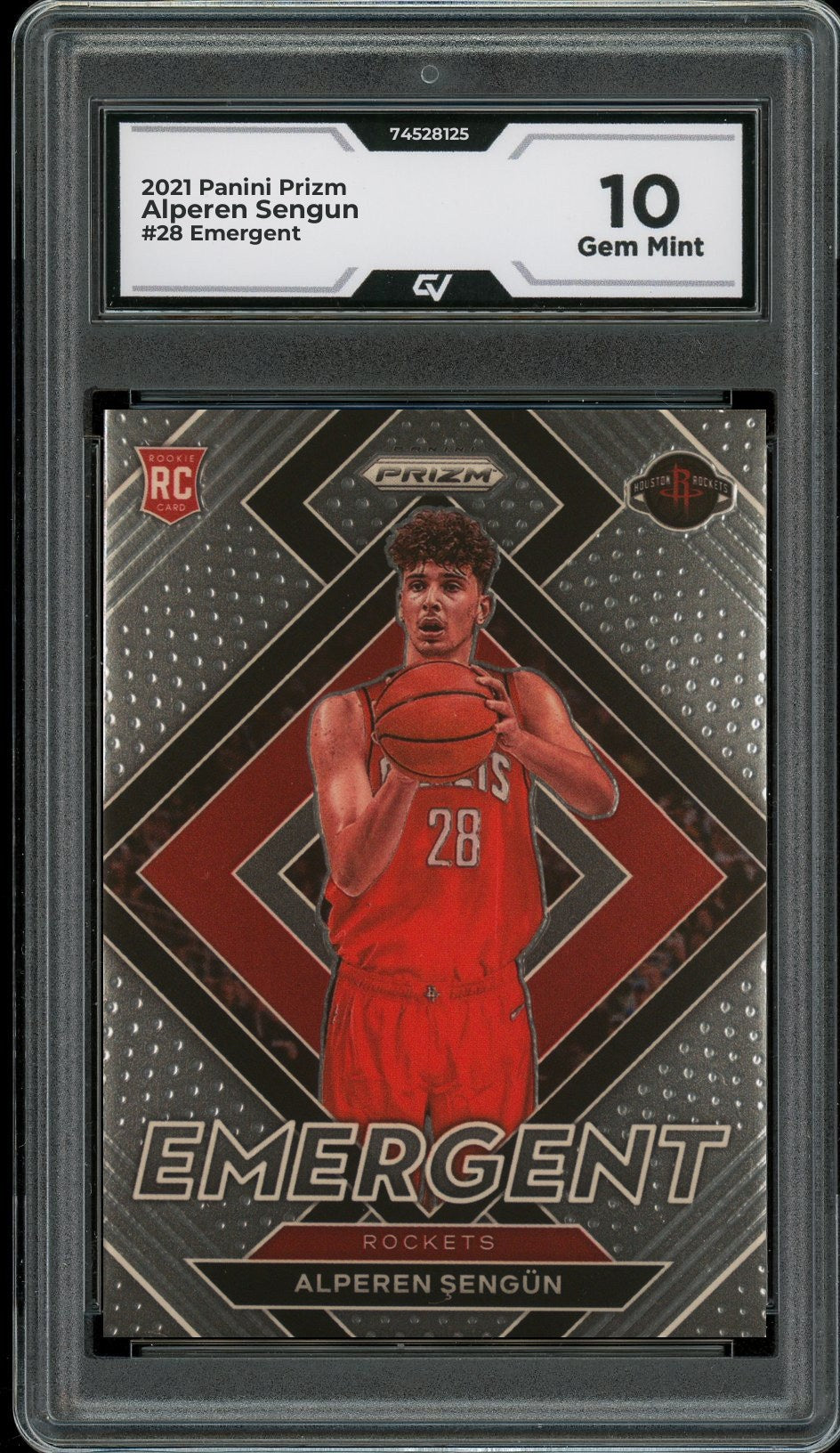 2021 Panini Prizm #28 Alperen Sengun Emergent Rookie Card RC Graded 10 Gem Mint - Front