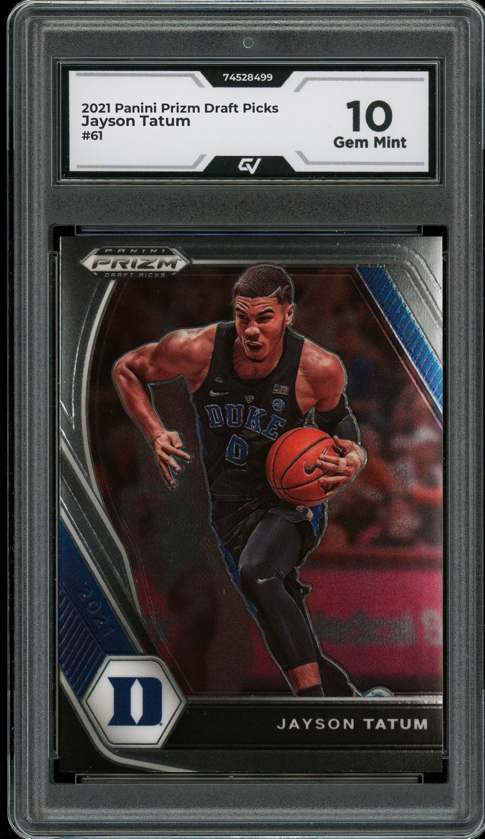 2021 Panini Prizm Draft Picks #61 Jayson Tatum Graded 10 Gem Mint - Front