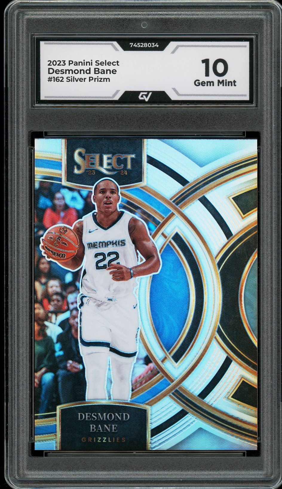 2023 Panini Select #162 Desmond Bane Silver Prizm Graded 10 Gem Mint - Front