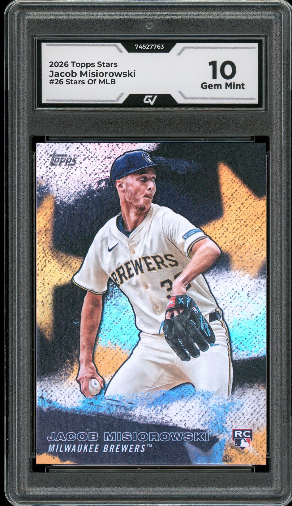 2026 Topps Stars #26 Jacob Misiorowski Stars Of MLB Rookie Card RC Graded 10 Gem Mint - Front