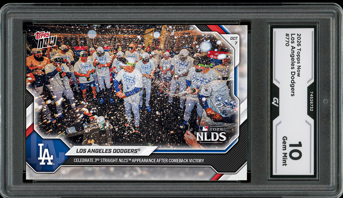 2026 Topps Now #770 Dodgers 3-Straight NLCS Graded 10 Gem Mint Presale
