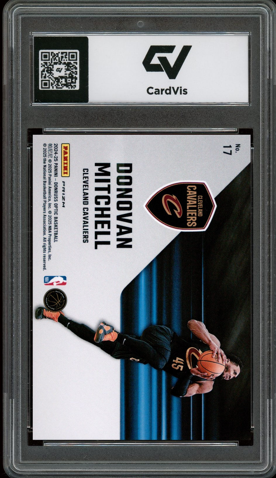 2024 Panini Donruss Optic #17 Donovan Mitchell Phazes Graded 10 Gem Mint - Back