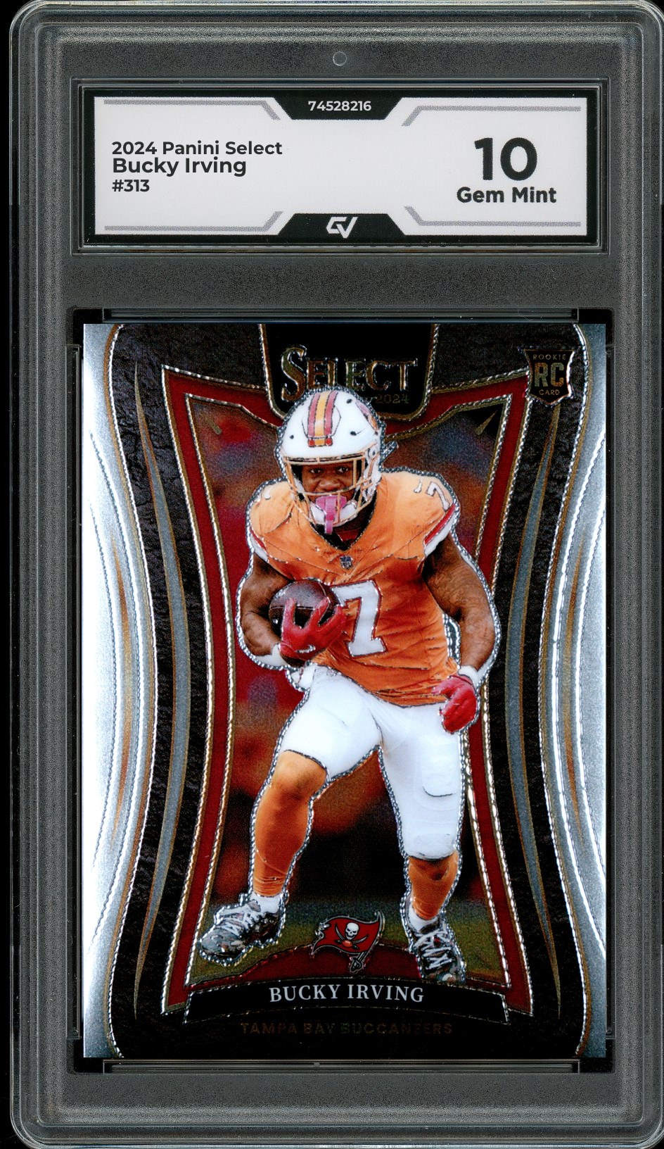 2024 Panini Select #313 Bucky Irving Rookie Card RC Graded 10 Gem Mint - Front