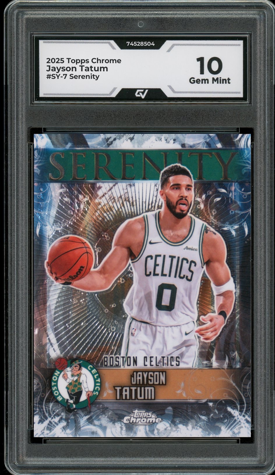2025 Topps Chrome #SY-7 Jayson Tatum Serenity Graded 10 Gem Mint - Front