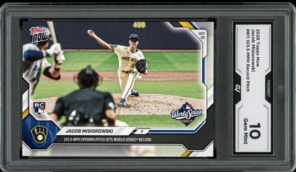 2026 Topps Now #811 Jacob Misiorowski Rookie Card Record-Setting Pitch Graded 10 Gem Mint Presale