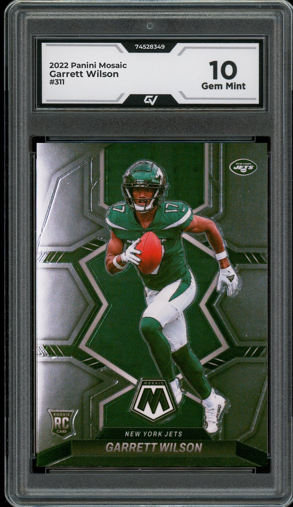 2022 Panini Mosaic #311 Garrett Wilson Rookie Card RC Graded 10 Gem Mint - Front
