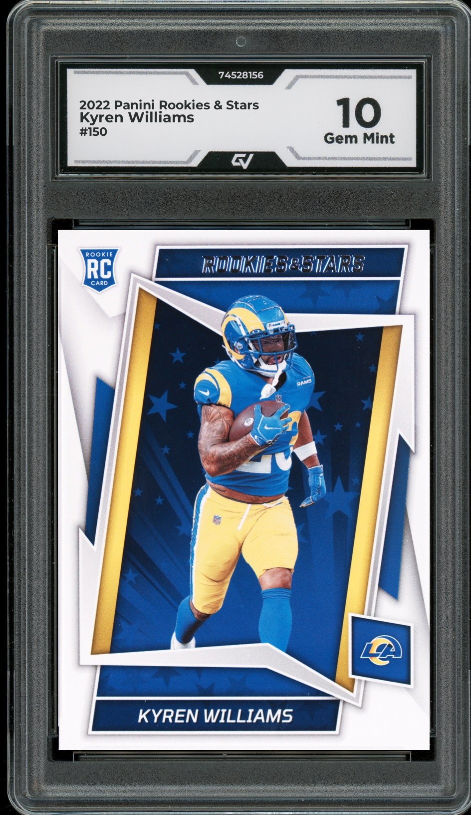 2022 Panini Rookies & Stars #150 Kyren Williams Rookie Card RC Graded 10 Gem Mint - Front