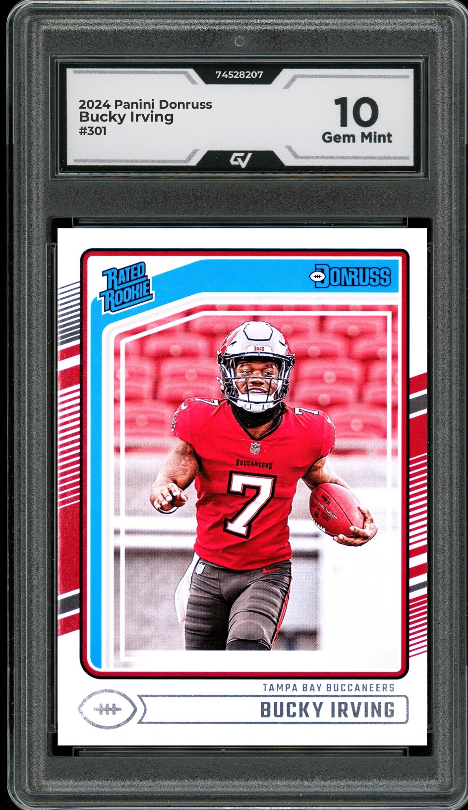 2024 Panini Donruss #301 Bucky Irving Rookie Card RC Graded 10 Gem Mint - Front