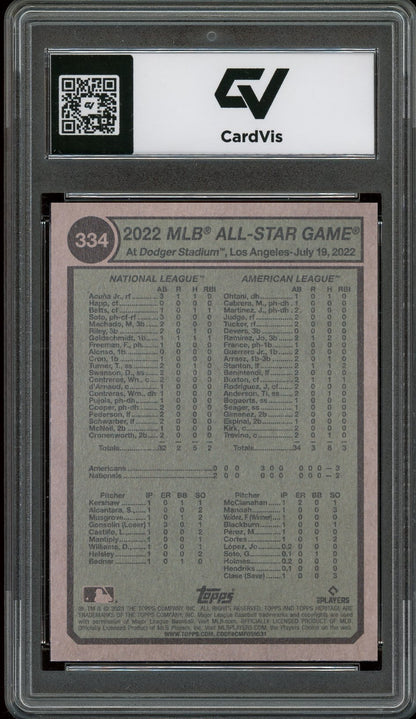 2023 Topps Heritage #334 M. Machado / R. Devers Graded 10 Gem Mint - Back