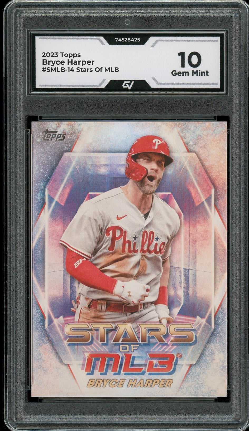 2023 Topps #SMLB-14 Bryce Harper Stars Of MLB Graded 10 Gem Mint - Front