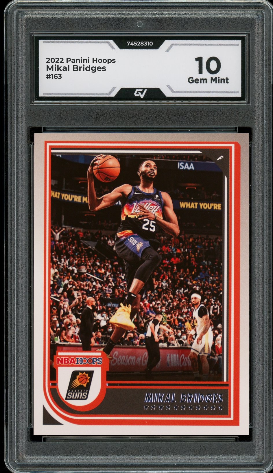 2022 Panini Hoops #163 Mikal Bridges Graded 10 Gem Mint - Front