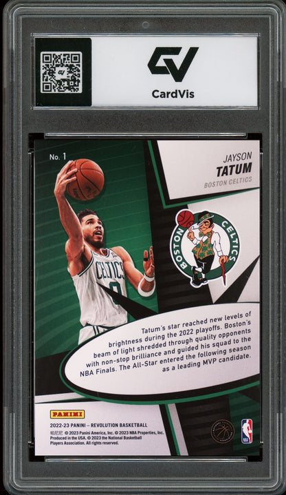 2022 Panini Revolution #1 Jayson Tatum Supernova Graded 10 Gem Mint - Back
