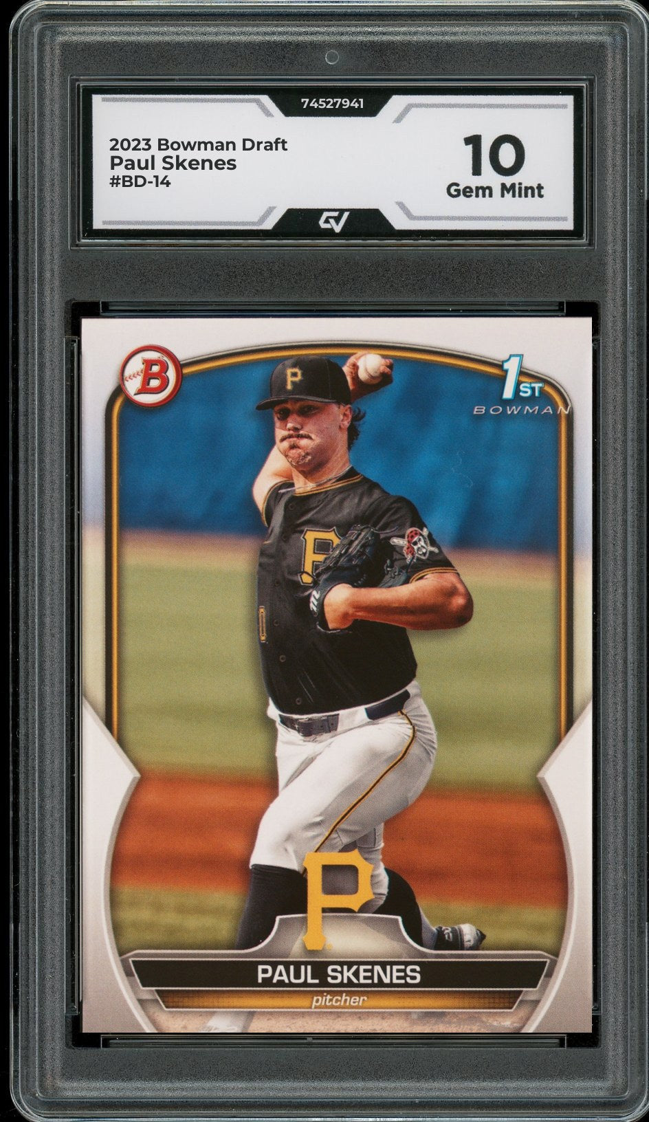 2023 Bowman Draft #BD-14 Paul Skenes Rookie Card RC Graded 10 Gem Mint - Front