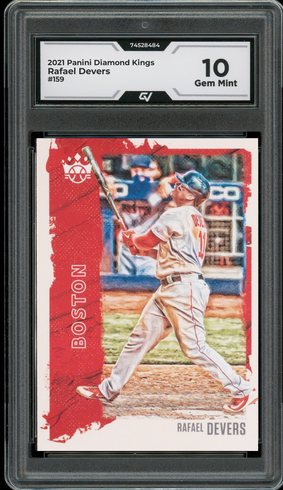2021 Panini Diamond Kings #159 Rafael Devers Graded 10 Gem Mint - Front