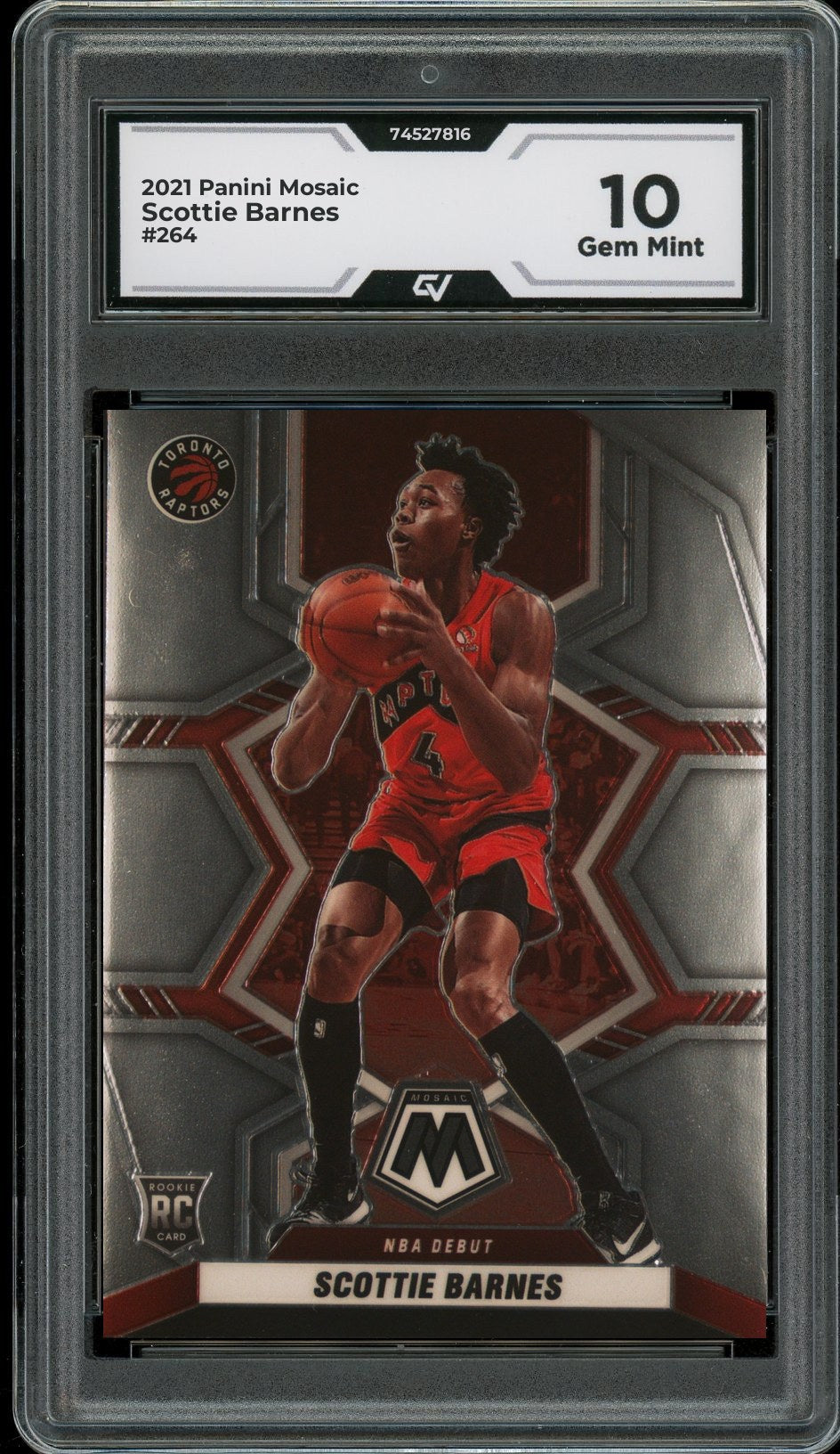 2021 Panini Mosaic #264 Scottie Barnes Rookie Card RC Graded 10 Gem Mint - Front