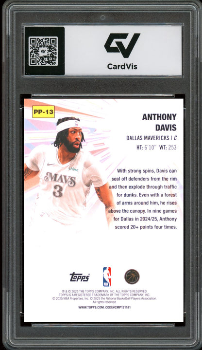 2025 Topps #PP-13 Anthony Davis Power Players Graded 10 Gem Mint - Back