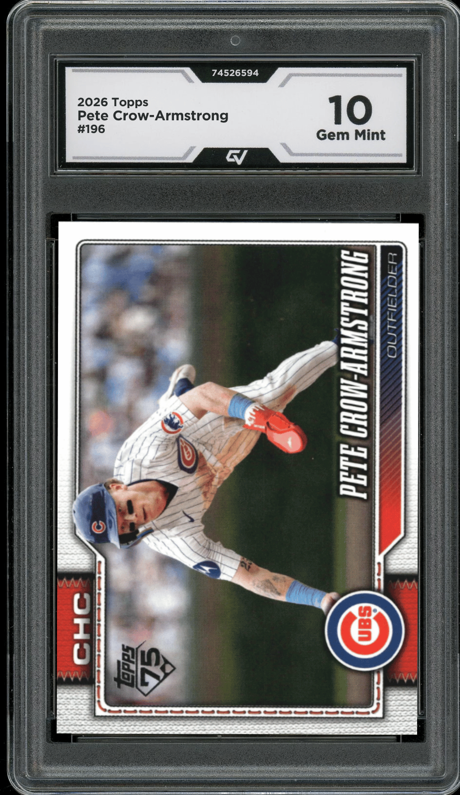 2026 Topps #196 Pete Crow-Armstrong Graded 10 Gem Mint
