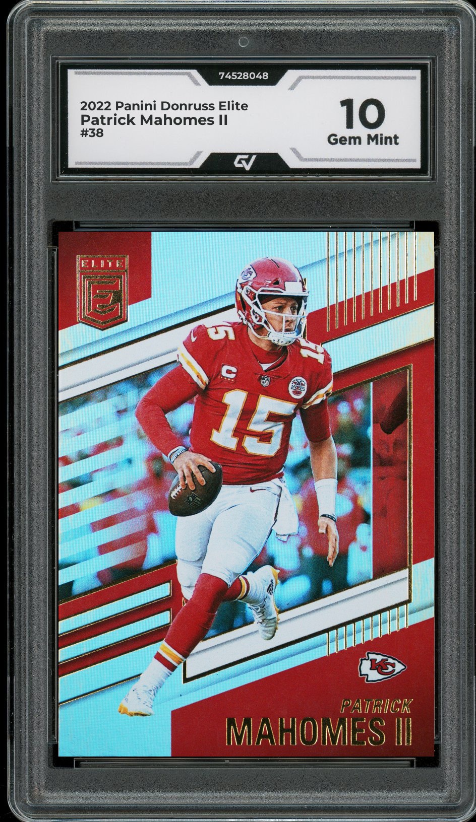 2022 Panini Donruss Elite #38 Patrick Mahomes II Graded 10 Gem Mint - Front