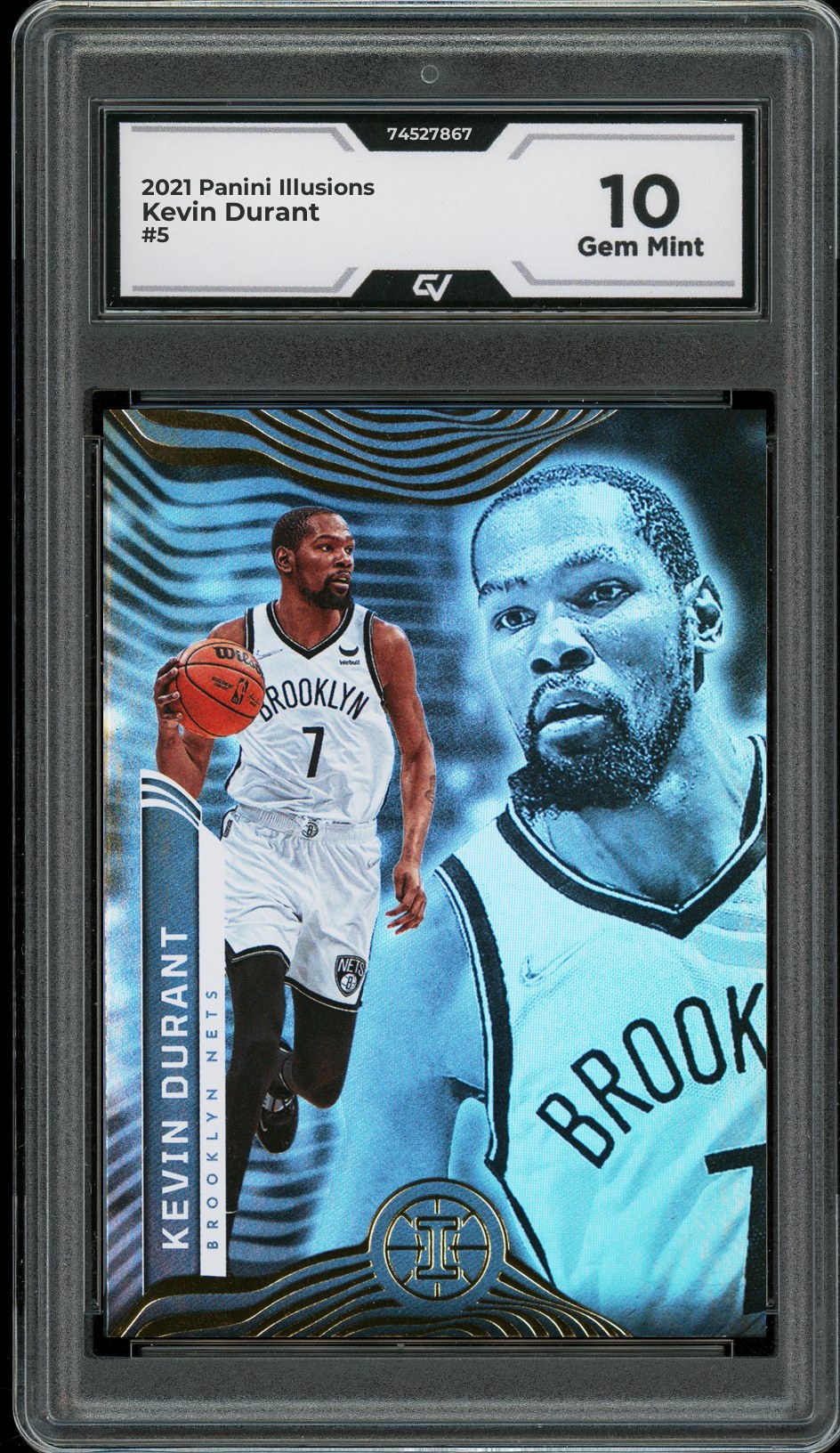 2021 Panini Illusions #5 Kevin Durant Graded 10 Gem Mint - Front