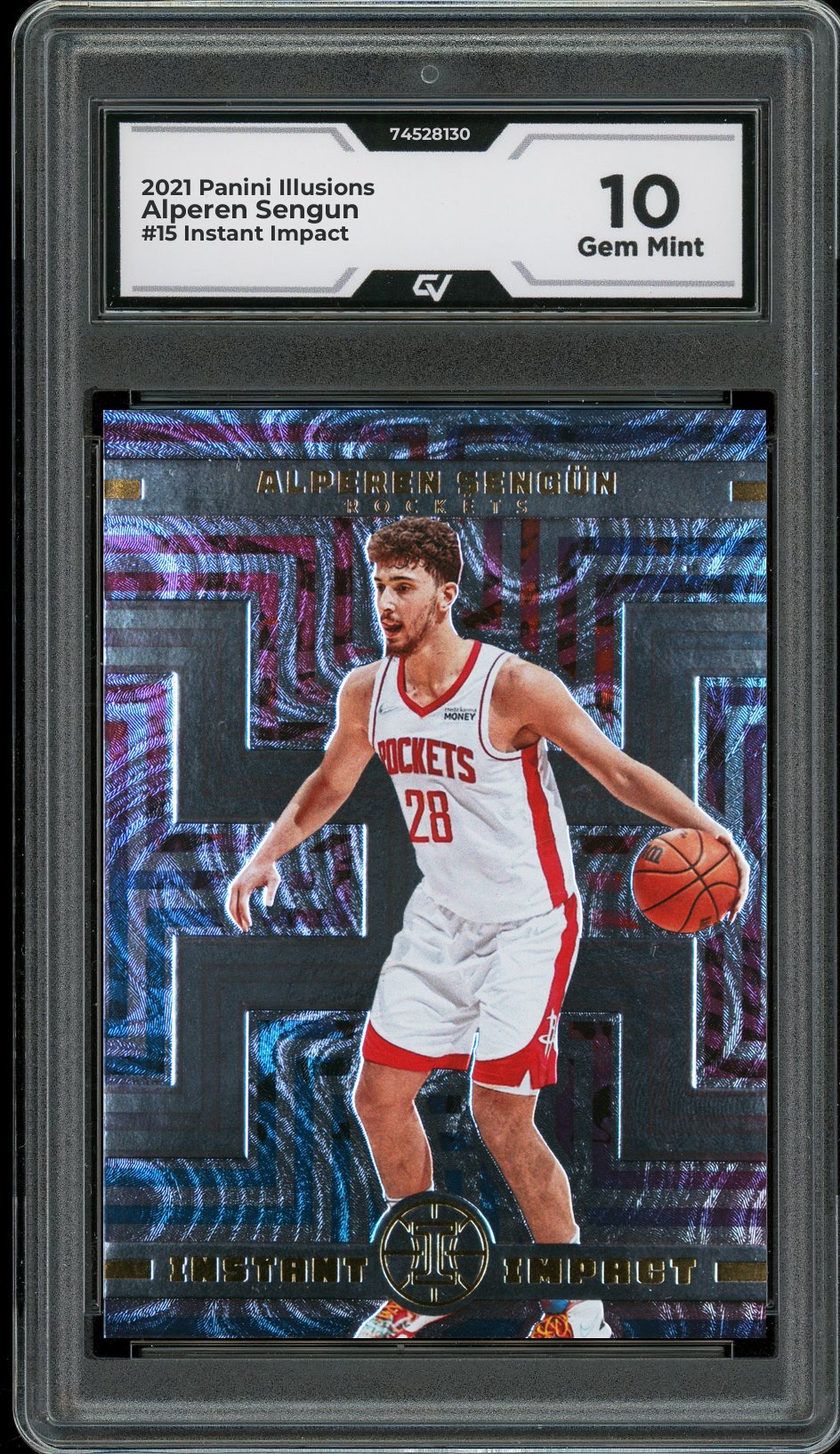 2021 Panini Illusions #15 Alperen Sengun Instant Impact Rookie Card RC Graded 10 Gem Mint - Front