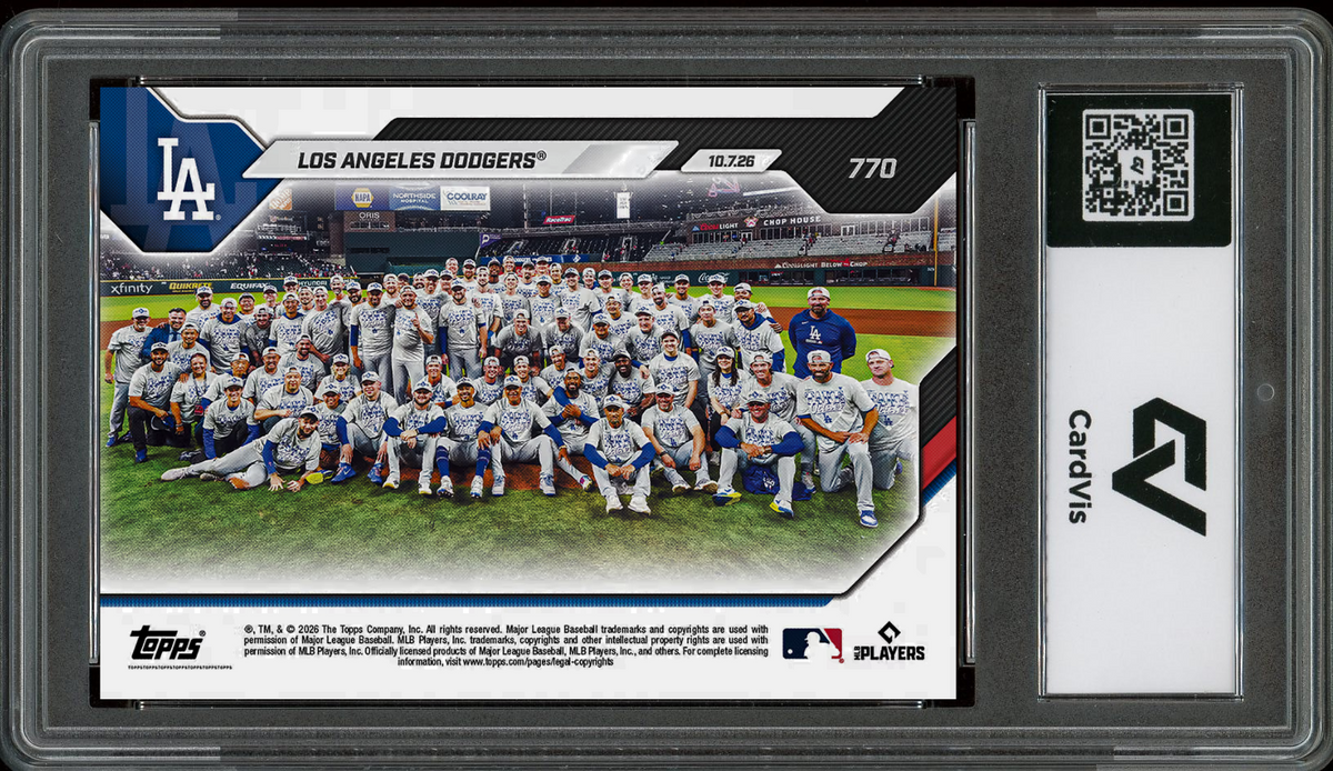 2026 Topps Now #770 Dodgers 3-Straight NLCS Graded 10 Gem Mint Presale