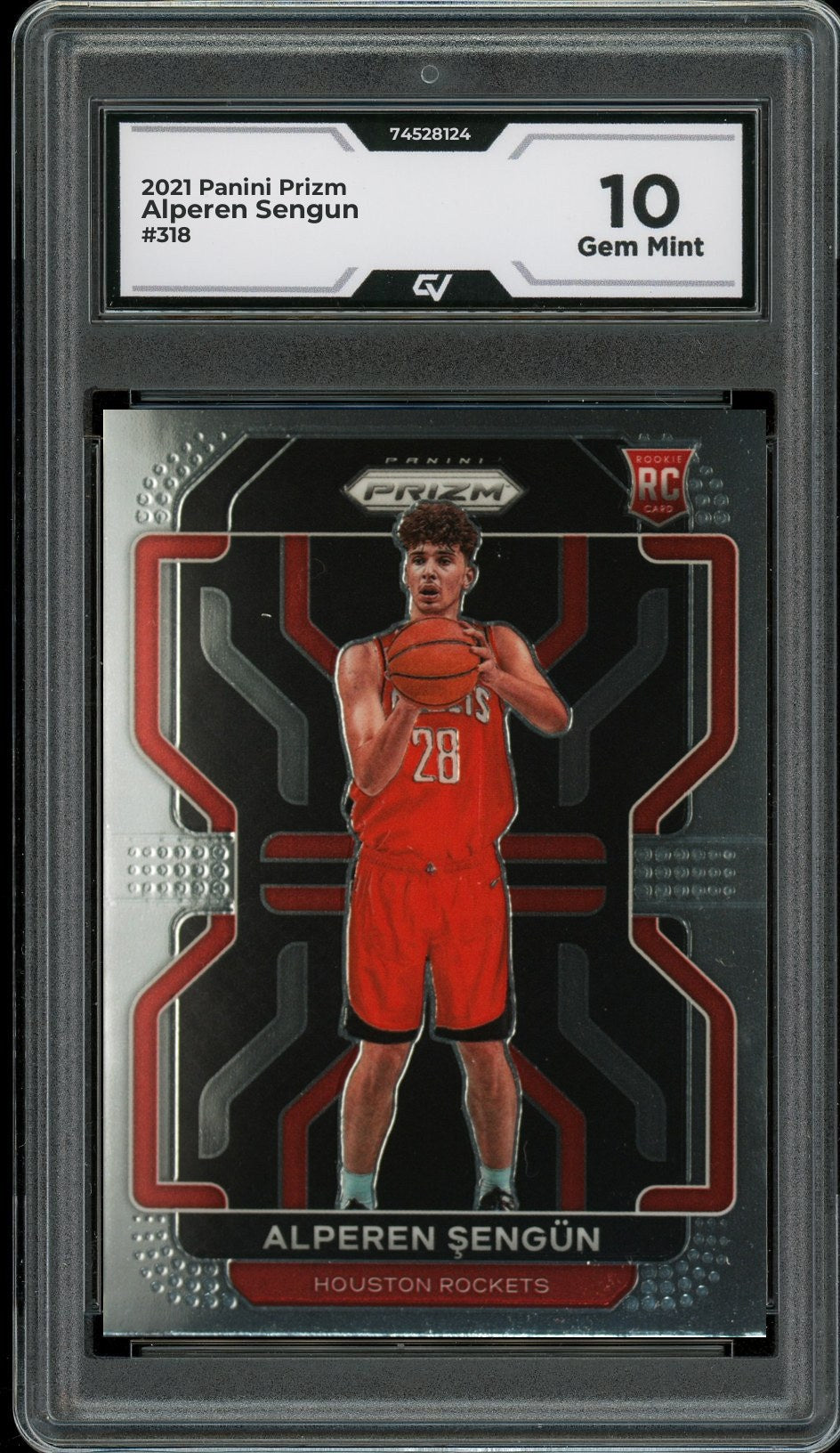 2021 Panini Prizm #318 Alperen Sengun Rookie Card RC Graded 10 Gem Mint - Front