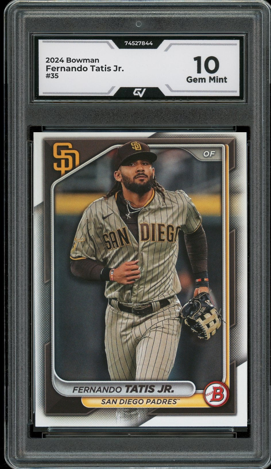 2024 Bowman #35 Fernando Tatis Jr. Graded 10 Gem Mint - Front