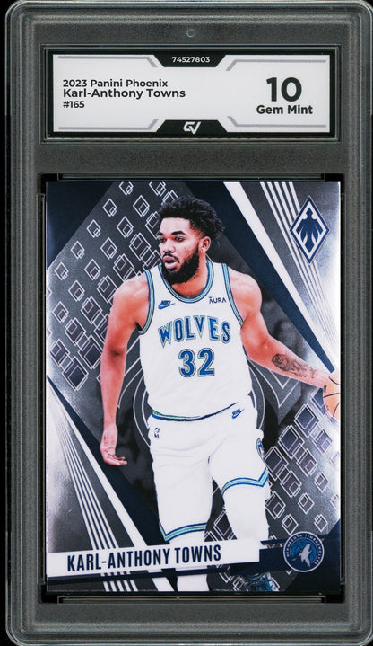 2023 Panini Phoenix #165 Karl-Anthony Towns Graded 10 Gem Mint - Front