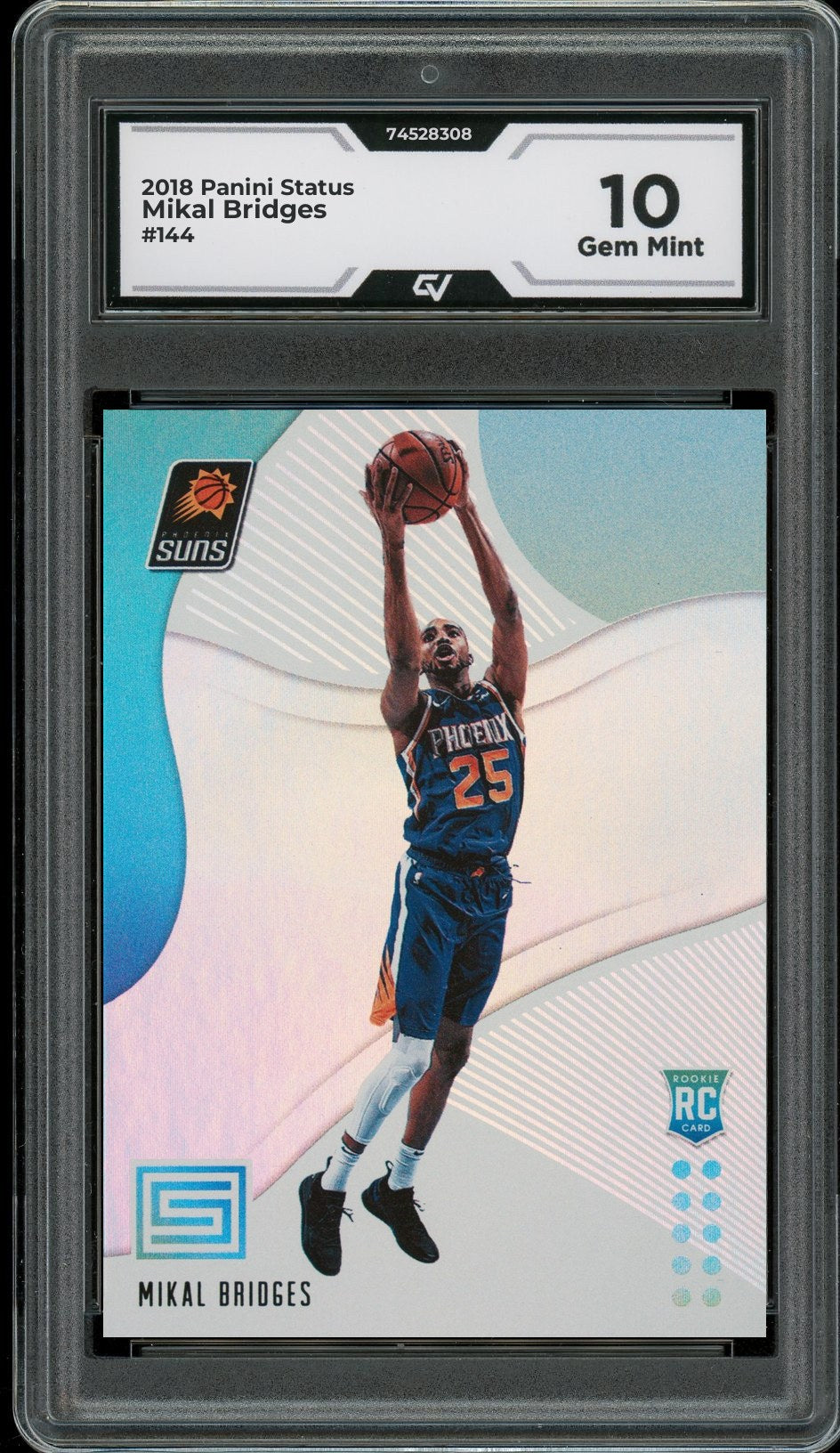 2018 Panini Status #144 Mikal Bridges Rookie Card RC Graded 10 Gem Mint - Front