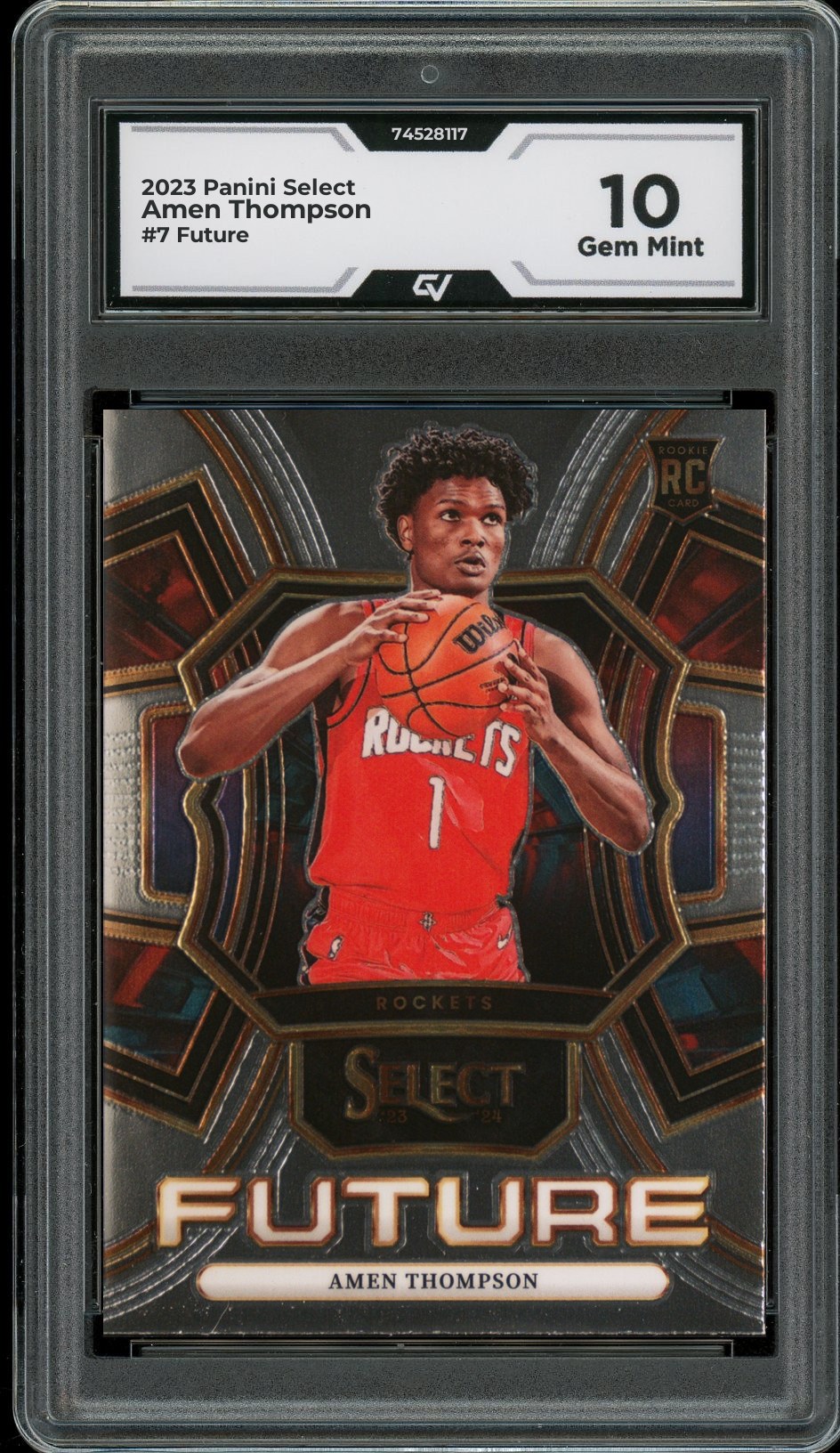 2023 Panini Select #7 Amen Thompson Future Rookie Card RC Graded 10 Gem Mint - Front