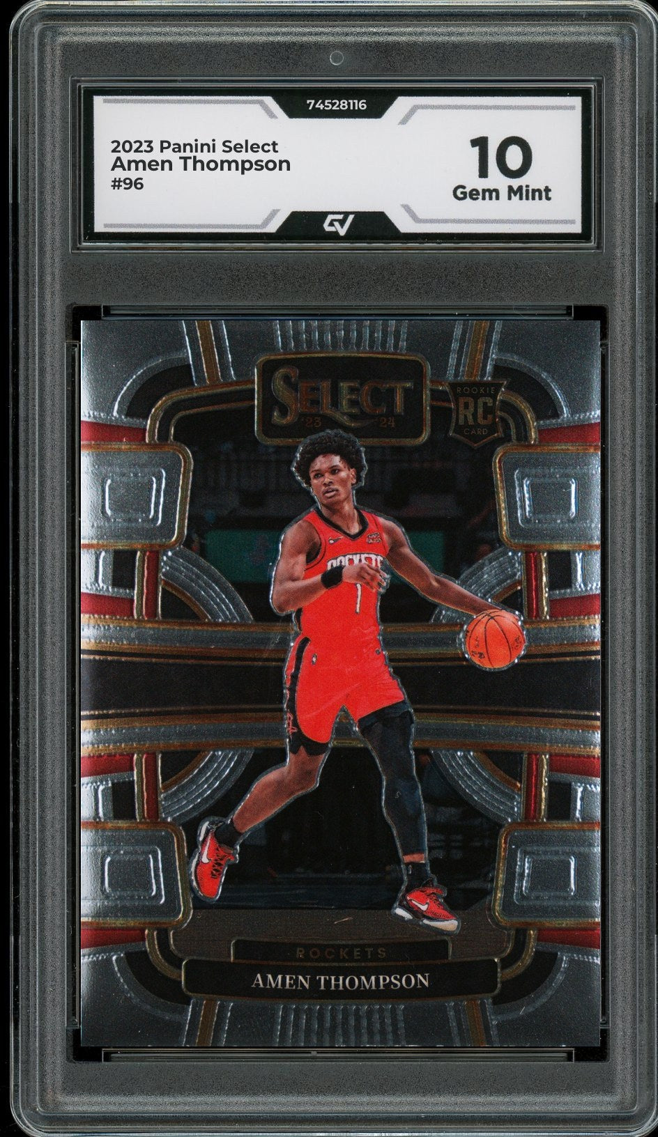 2023 Panini Select #96 Amen Thompson Rookie Card RC Graded 10 Gem Mint - Front