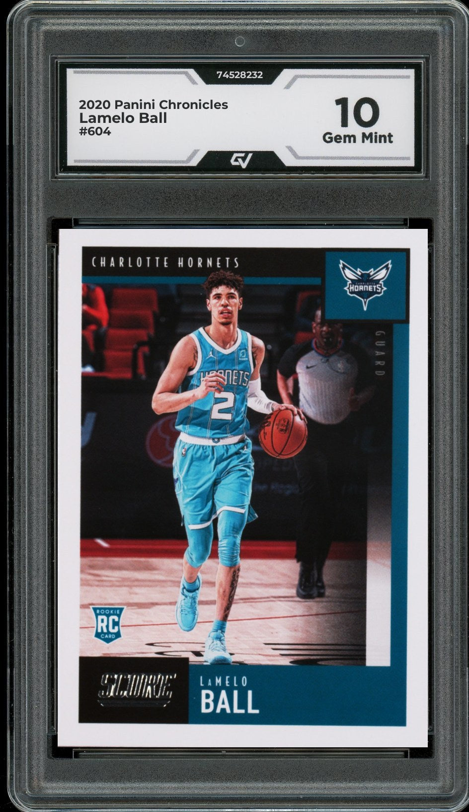 2020 Panini Chronicles #604 Lamelo Ball Rookie Card RC Graded 10 Gem Mint - Front