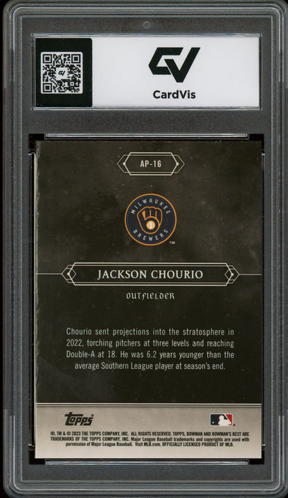 2023 Bowman's Best #AP-16 Jackson Chourio Astral Projections Graded 10 Gem Mint - Back