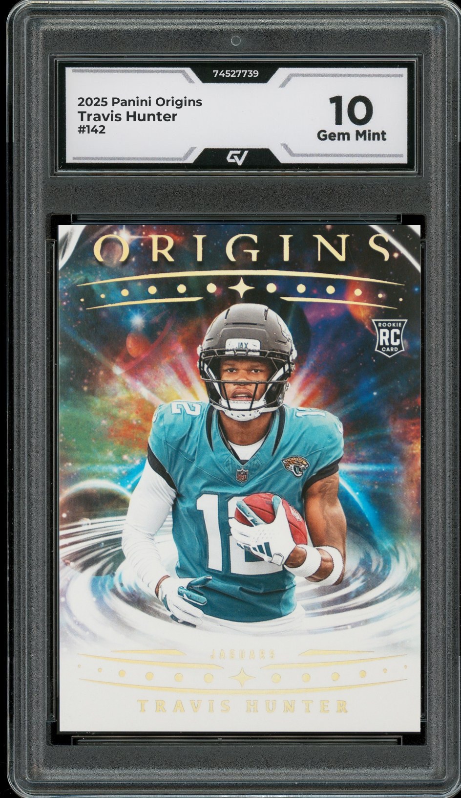 2025 Panini Origins #142 Travis Hunter Rookie Card RC Graded 10 Gem Mint - Front