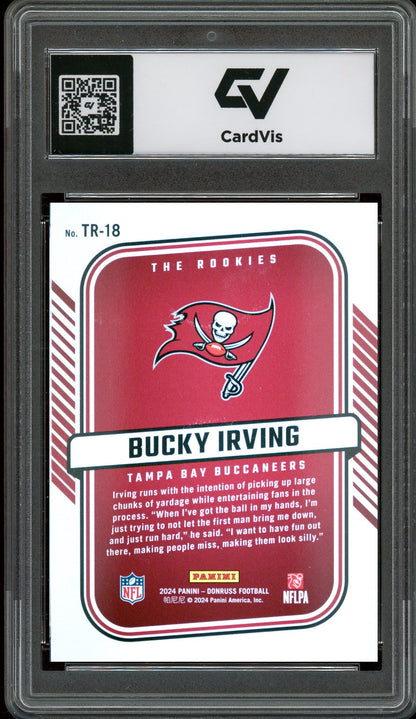 2024 Panini Donruss #TR-18 Bucky Irving The Rookies Rookie Card RC Graded 10 Gem Mint - Back