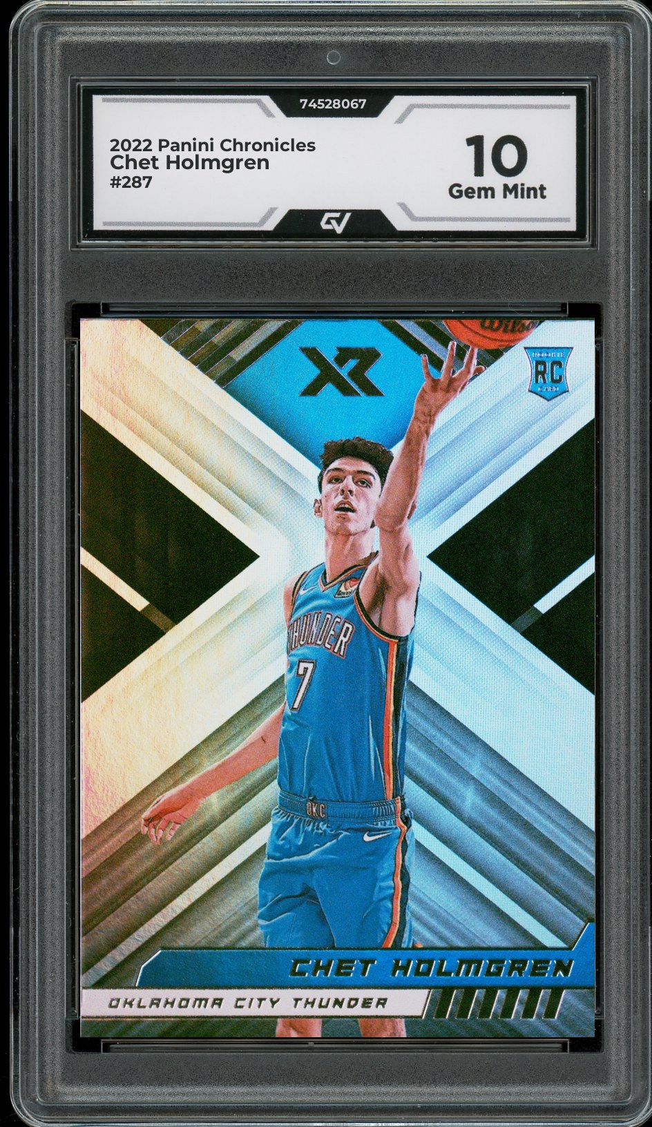 2022 Panini Chronicles #287 Chet Holmgren Rookie Card RC Graded 10 Gem Mint - Front