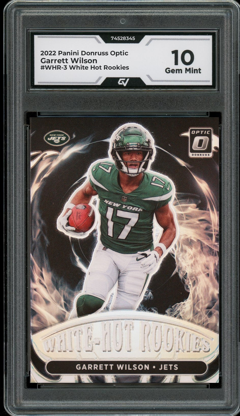 2022 Panini Donruss Optic #WHR-3 Garrett Wilson White Hot Rookies Rookie Card RC Graded 10 Gem Mint - Front