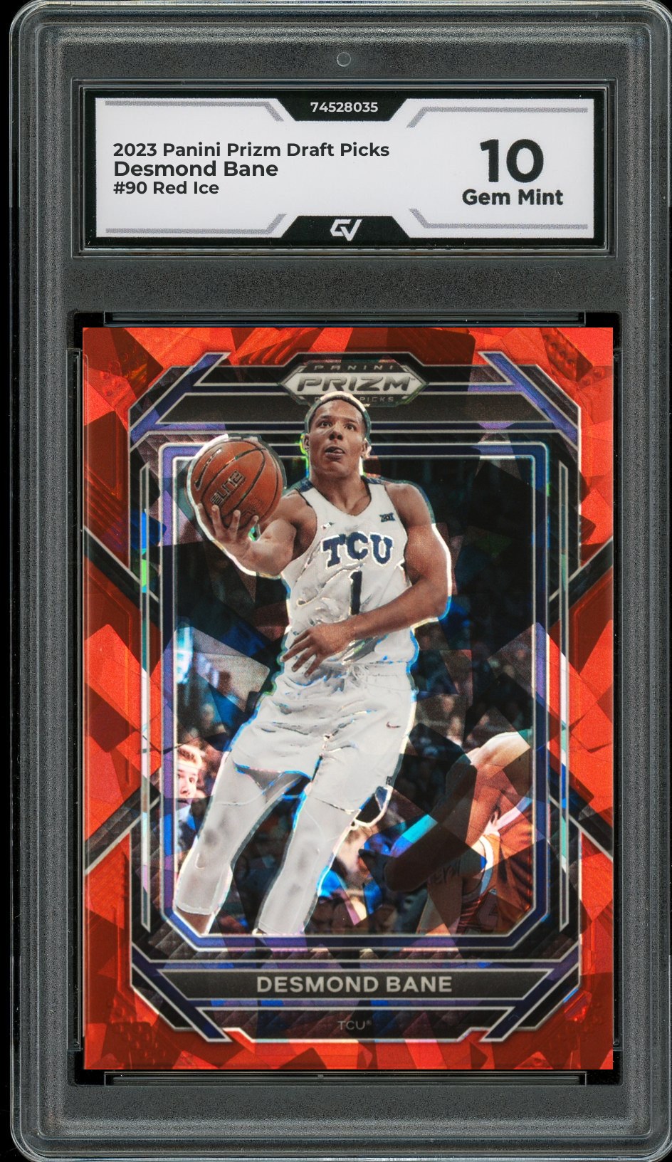 2023 Panini Prizm Draft Picks #90 Desmond Bane Red Ice Graded 10 Gem Mint - Front