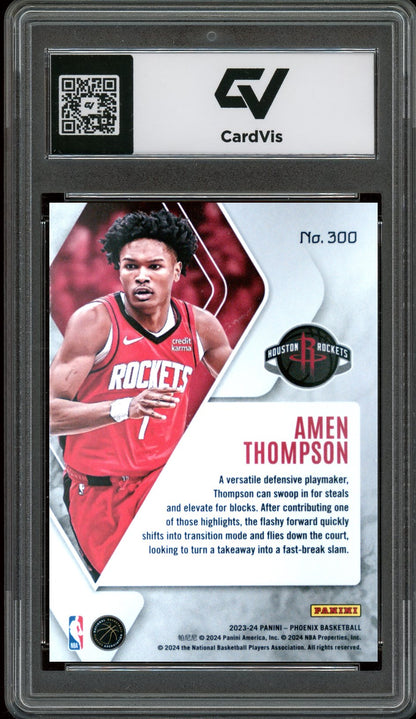 2023 Panini Phoenix #300 Amen Thompson Rookie Card RC Graded 10 Gem Mint - Back